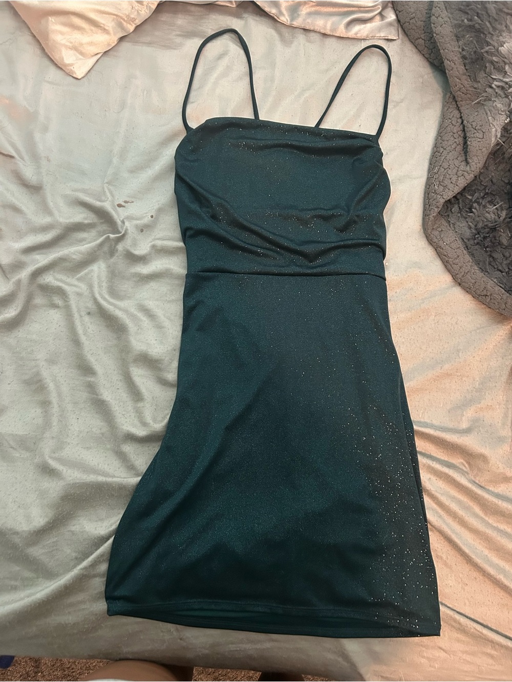 Windsor Green Sparkle Mini Slip Dress